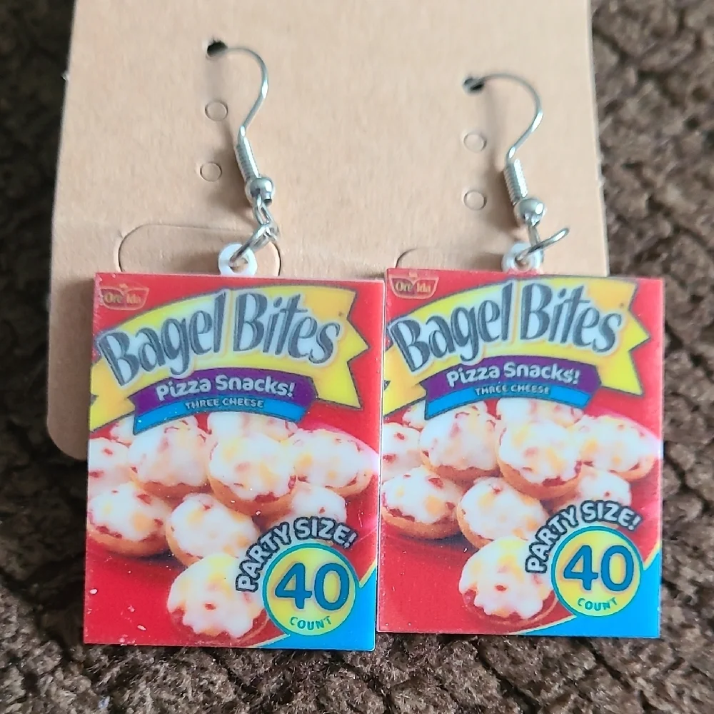 - Bagel Bites Pizza Snacks Earrings